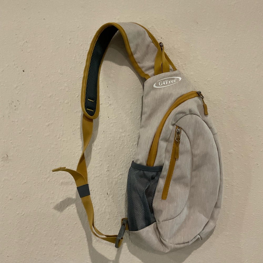 G4Free Gray and Tan Women's Sling Bag